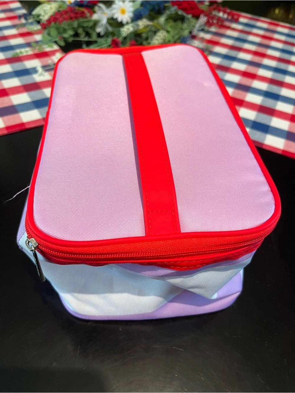 Clinique Red-Lined Purple Wave Makeup Pouch